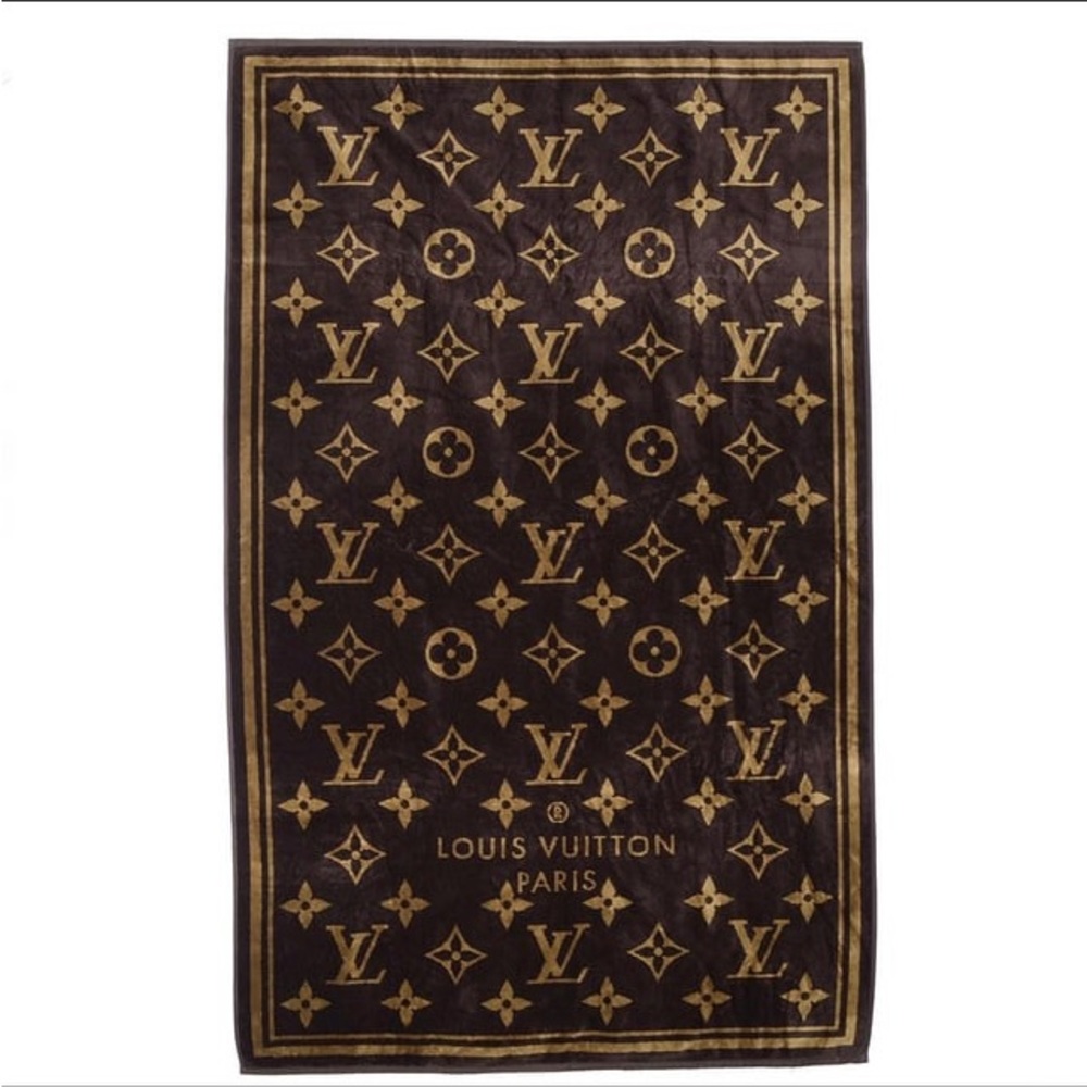 Louis Vuitton unisex logo monogram beach towel NWB